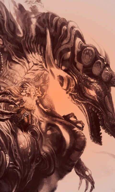 Демон похищающий девушку обои