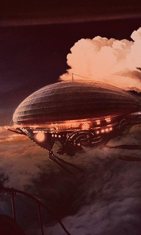 Инопланетный дирижабль обои