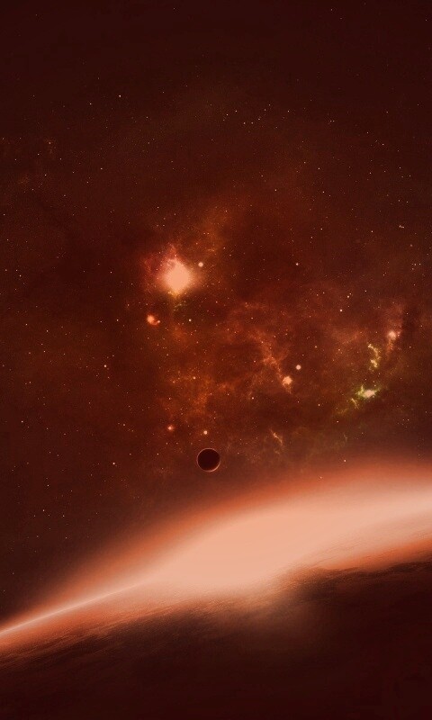 Восход в космосе обои