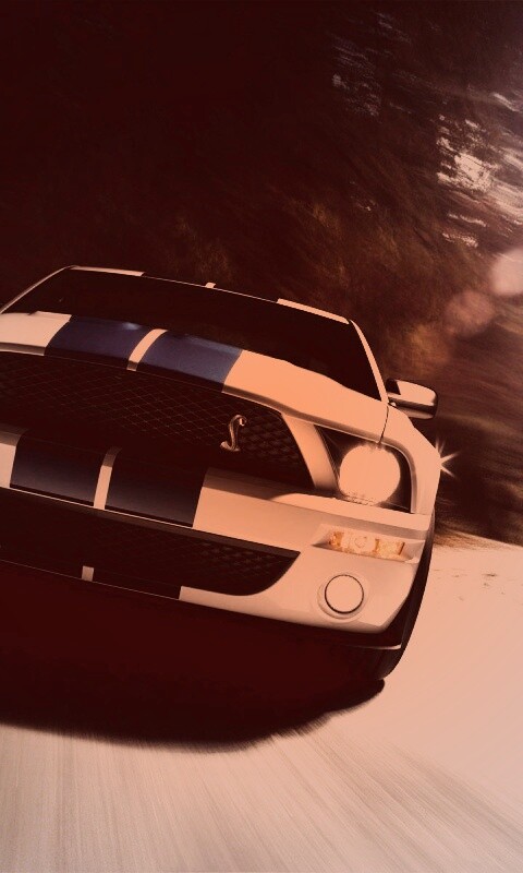 Форд Шелби с синими полосками обои