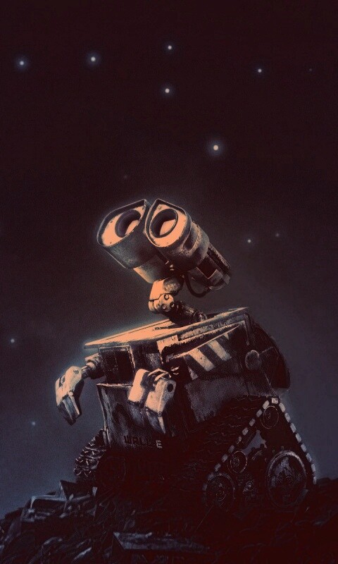 Валли смотрит на звезды обои