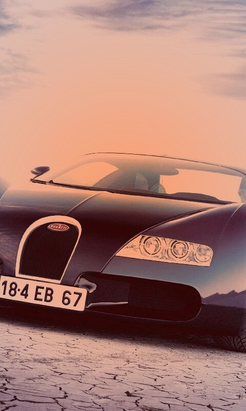 Бугатти в пустыне обои