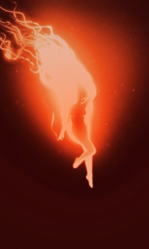 Огненная девушка обои