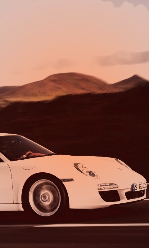 Белый порш обои