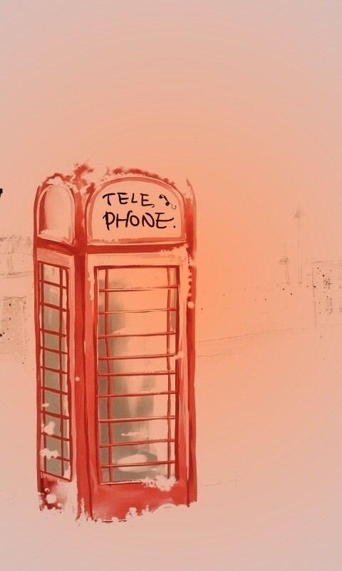 Лондонская телефонная будка обои