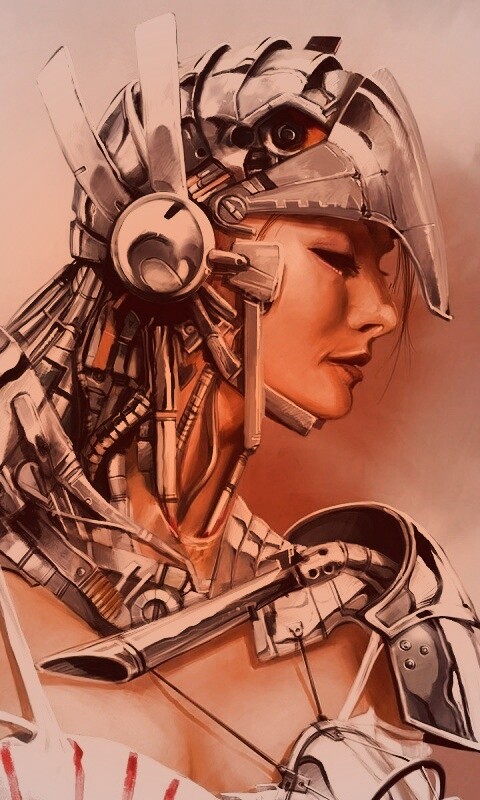 Девушка в силовой броне обои