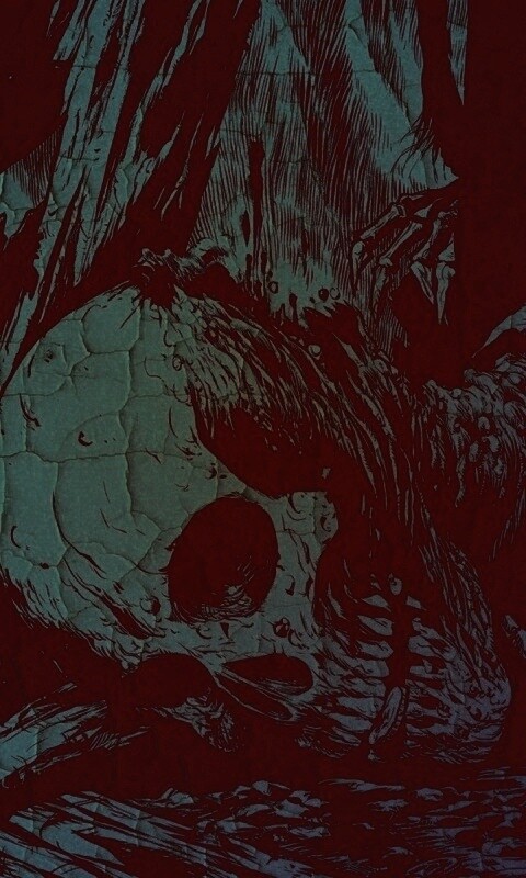 Тлеющий скелет обои