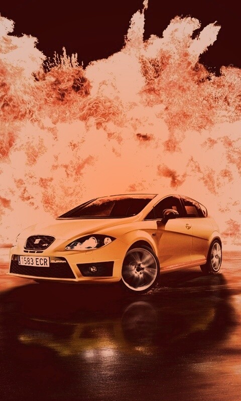 Желтый Леон на фоне взрыва обои