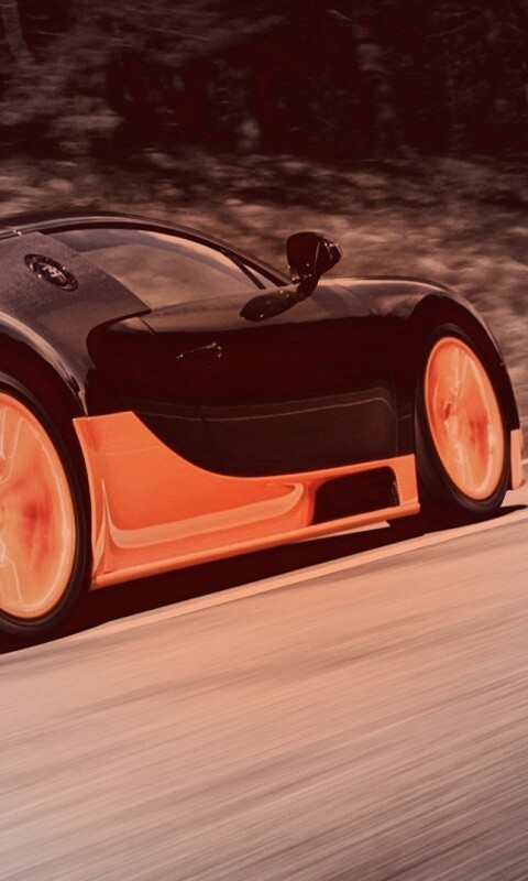 Оранжево-черный Бугатти обои