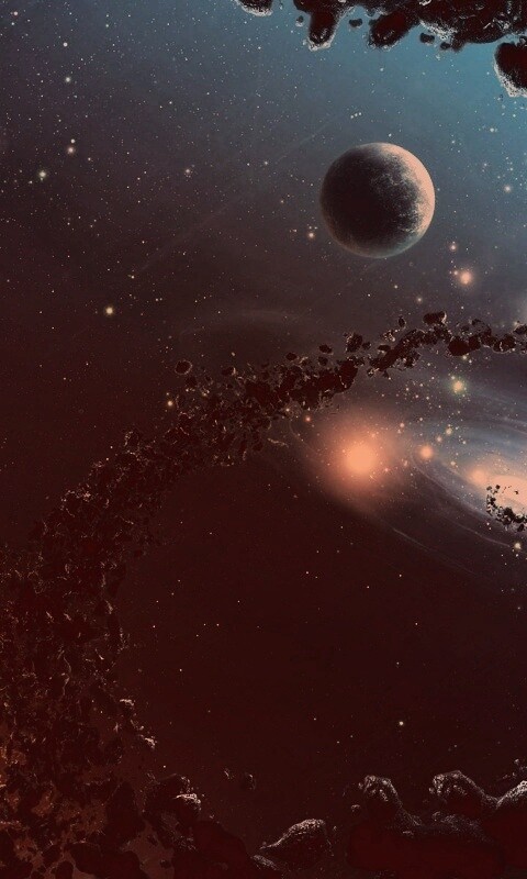 Причудливый пояс астероидов обои