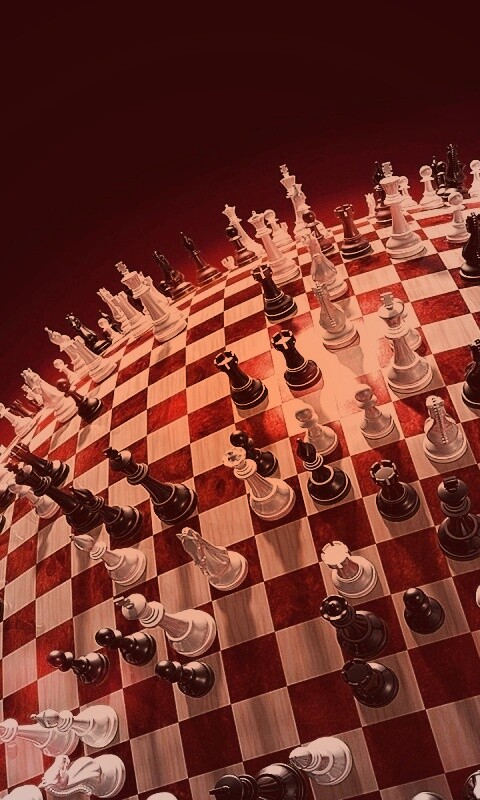 Сферическое шахматное поле обои