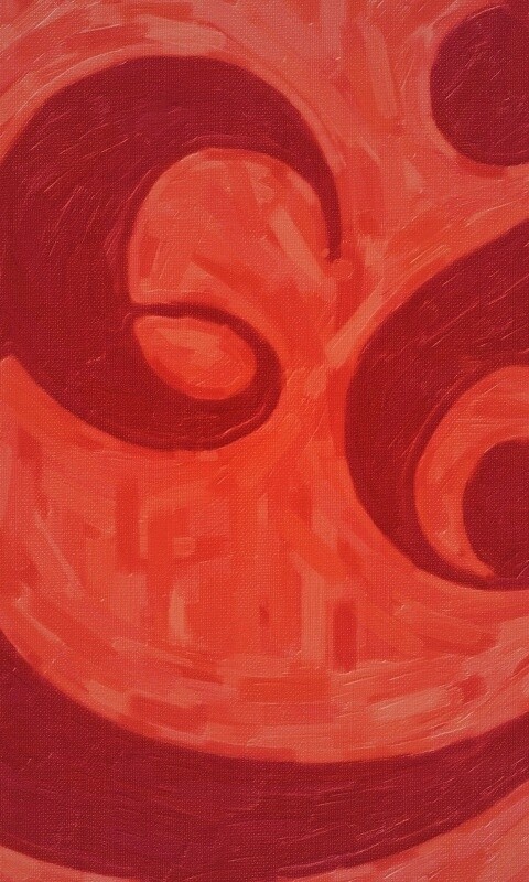 Красные завитушки обои