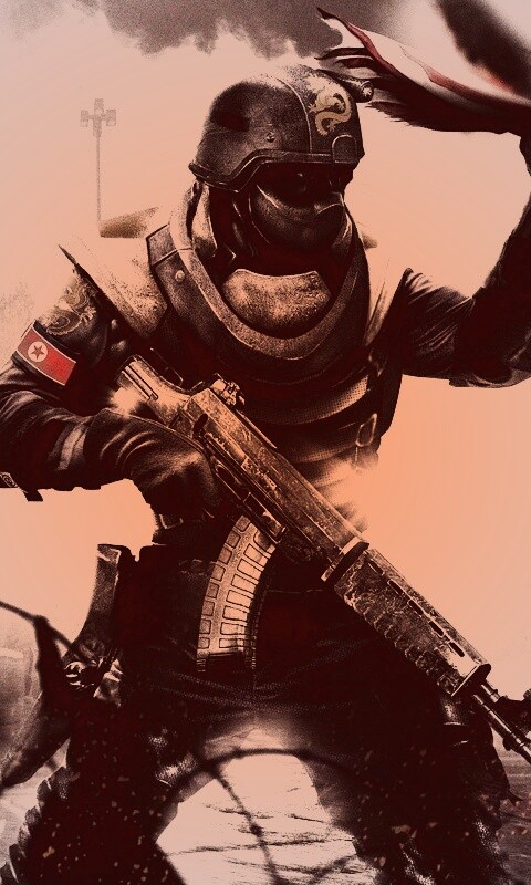 Китайский солдат жжет американский флаг обои