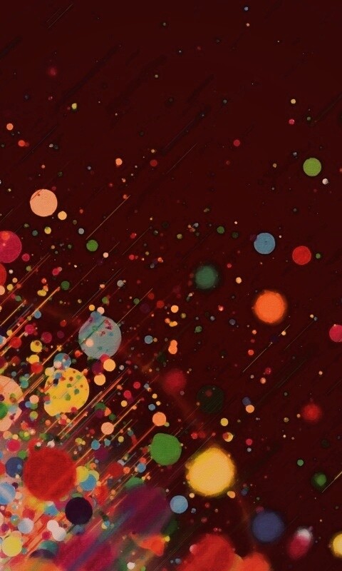 Полёт разноцветных кругов обои