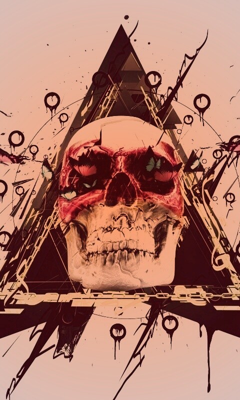 Гламурный череп обои