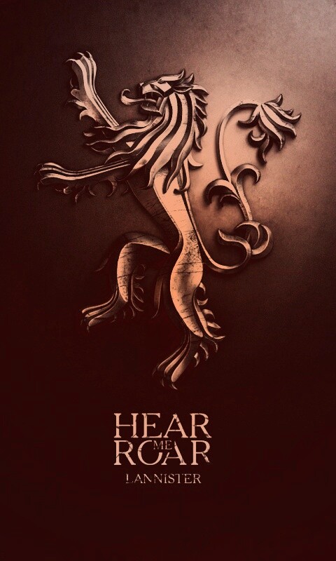 Металлический герб дома Ланнистеров обои