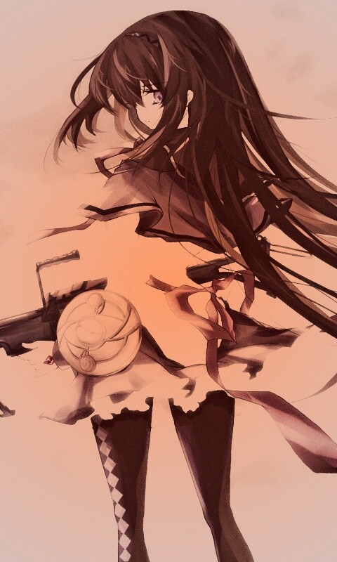 Девушка с автоматом обои