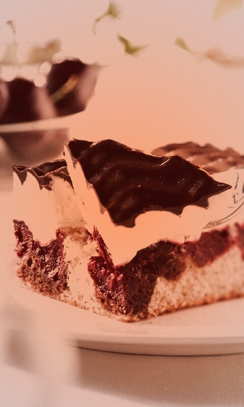 Вишневое пирожное обои