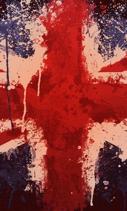 Британский флаг нарисованный краской обои