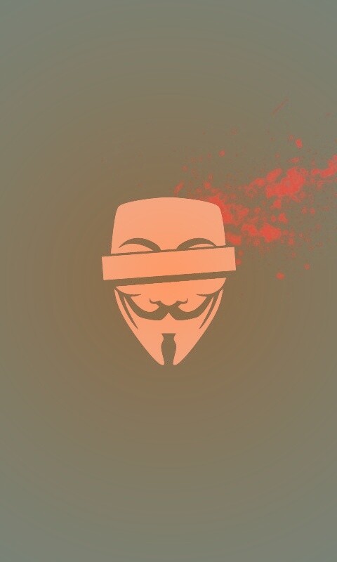 Маска Анонимуса и брызги обои