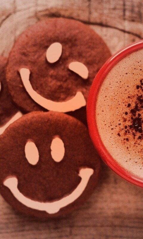 Кофе с печеньками обои