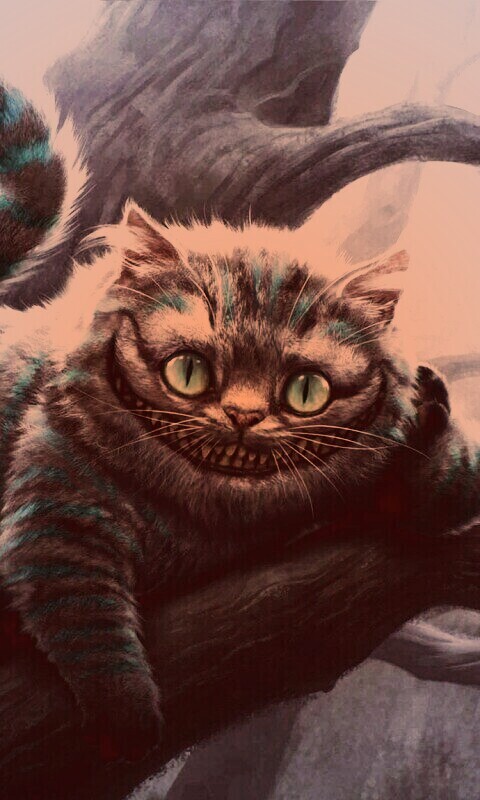 Чеширский кот обои