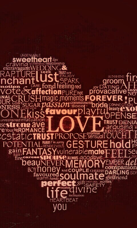 Слова любви обои