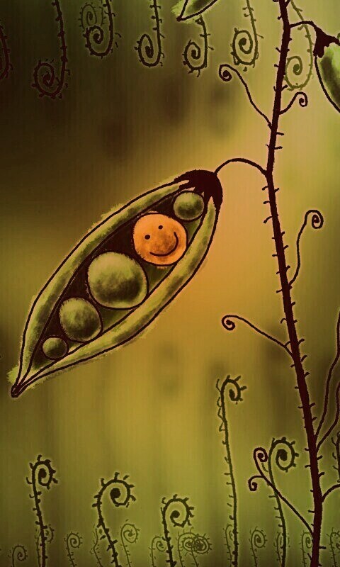 Мультяшная горошина обои