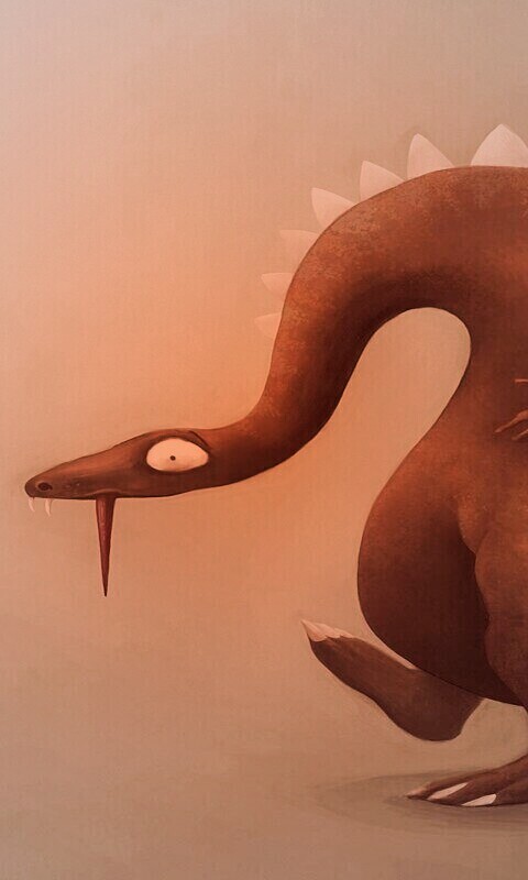 Рисованый динозавр обои