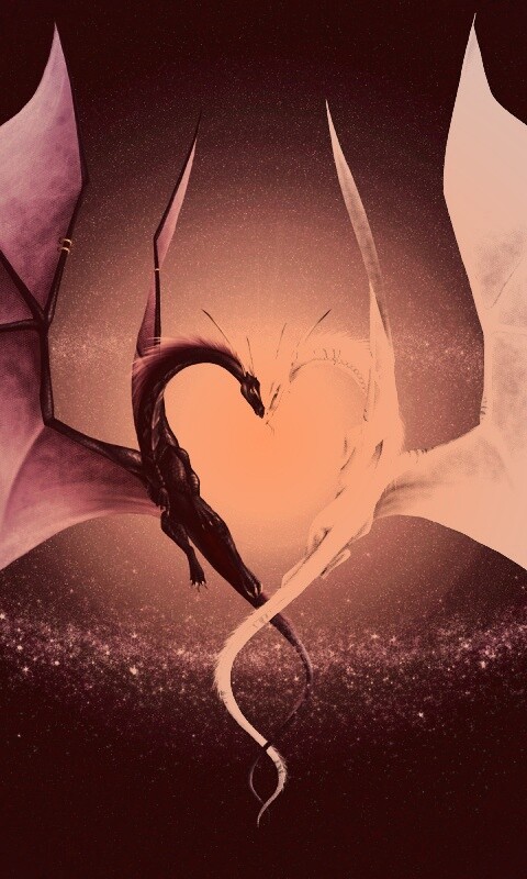 Влюбленные драконы обои