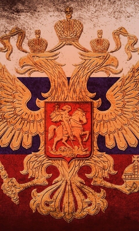 Флаг России в стиле гранж обои