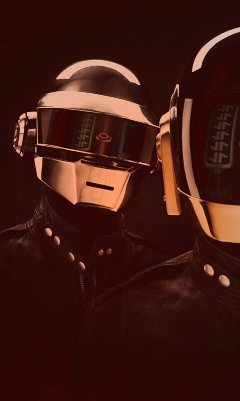Daft Punk на темном фоне обои