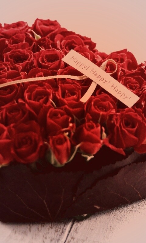 Букет в форме сердца обои