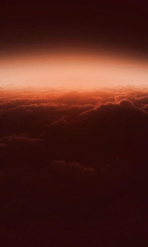 Закат над облаками обои