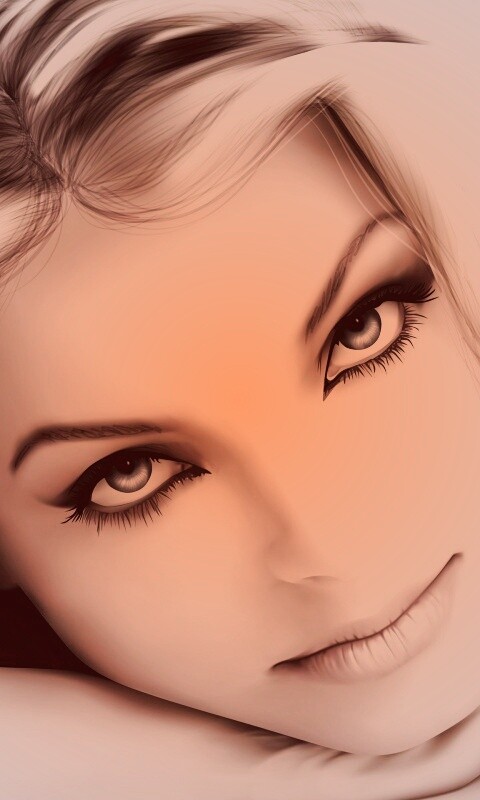 Девушка в векторе обои