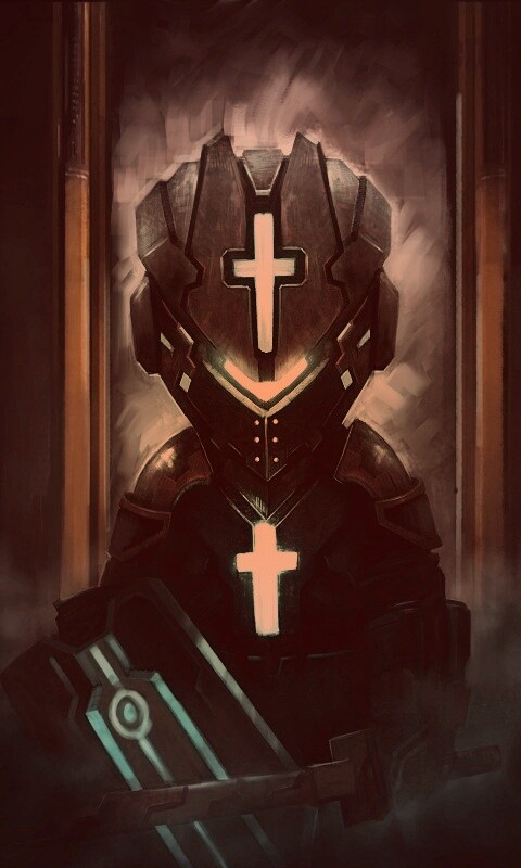 Рыцарь в стиле Dead Space обои