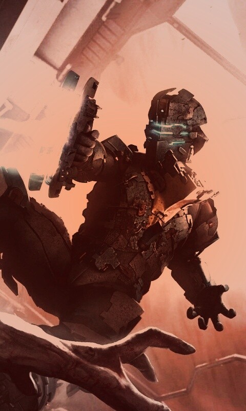 Айзек Кларк стреляет в монстра обои