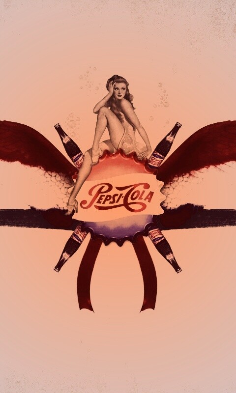 Пепси-Кола в стиле ретро обои