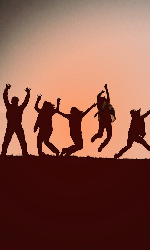 Силуэты людей обои