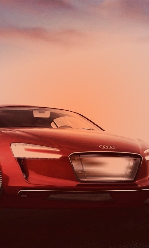 Красный автомобиль Audi обои
