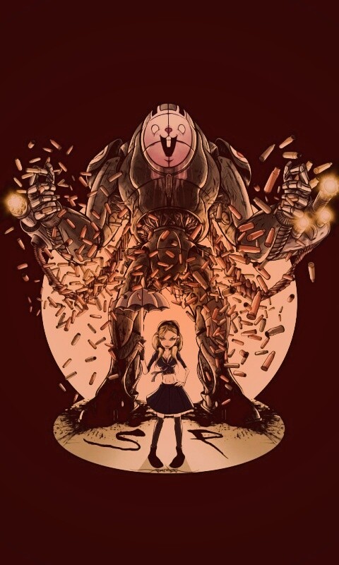 Куколка и боевой робот обои