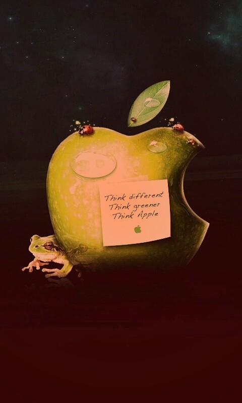 Think different, think greener, think Apple обои