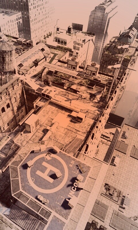 Вид сверху на карту уровня из Crysis 2 обои