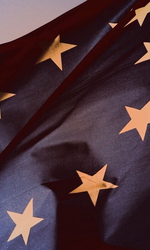 Синий флаг Евросоюза (европейского союза) обои