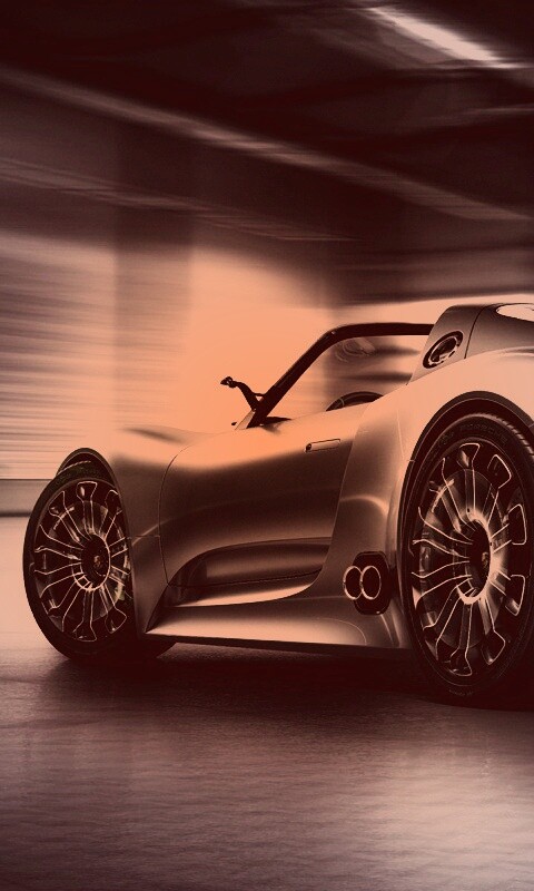 Porsche 918 Spider вид сзади обои