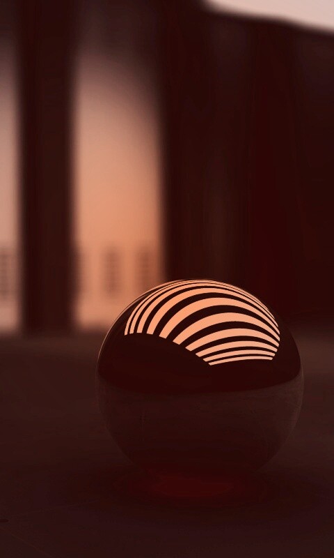 Трехмерный блестящий металлический шарик обои