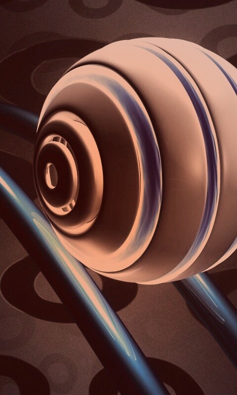 Шарик на рельсах американских горок обои