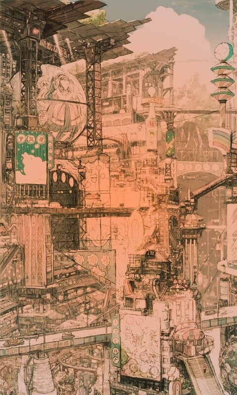 Город будущего обои