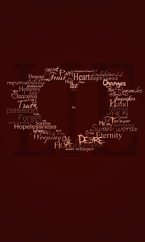 Слова о любви обои