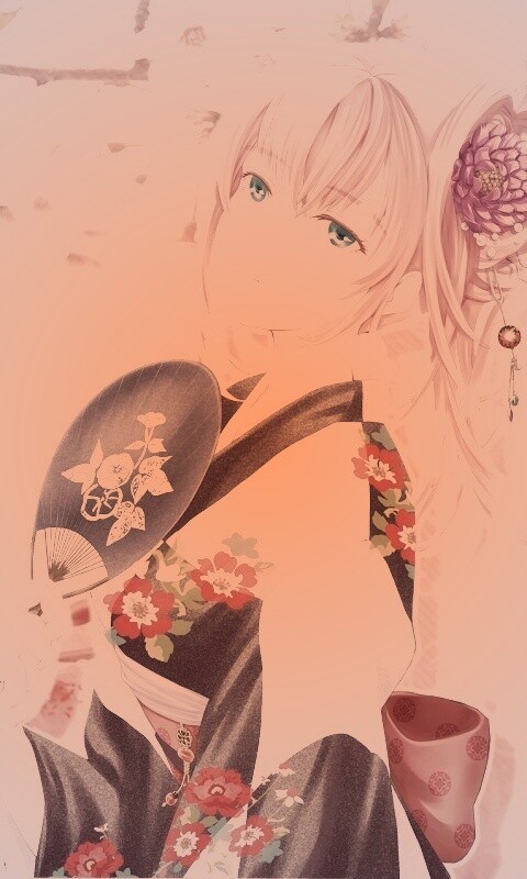Девушка в кимоно обои